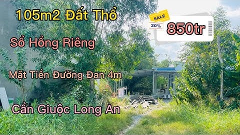 Đất Cần Giuộc Long An Bán 105m2 Đất Ở Đô Thị Mặt Tiền Đường Đan 4m