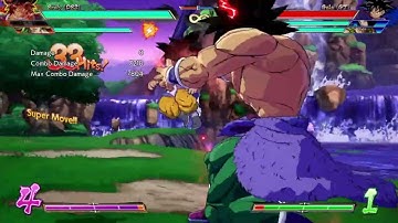 DBFZ [1.31]: S-Broly 2H start 2 bar Solo TOD, no armor, from midscreen! Sparking level 2!