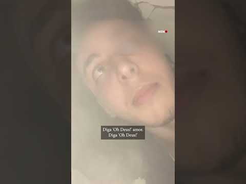 Palestino filma momento em que família fica presa sob escombros