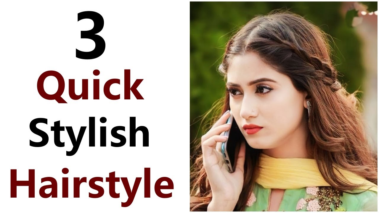 3 Quick & Stylish hairstyle - new hairstyle | easy hairstyle | hairs ...