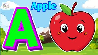 A is for apple 🍎 | Learn ABC Phonics Song with Cute Cartoon Rhymes | #kidssongs #abcd