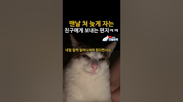 친구 재우고 싶을때 보내면 좋은 영상 ㅋㅋㅋㅋㅋ