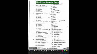 🔥BRABU Communication In Professional Life Question 2026|Brabu 3rd Semester Communication Objective