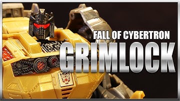 Transformers Fall of Cybertron GRIMLOCK Voyager robot figure review