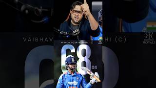 VAIBHAV SURYAWANSHI 68 (24) RUNS 🔥VS SAU19 #vaibhavsuryavanshi #teamindia #indvssa #cricket #shorts