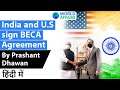 After COMCASA and LEMOA, India signs the BECA Agreement with USA Current Affairs 2020