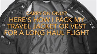 #carryonluggage ? Here’s How I Pack My Travel Jacket or Vest For A Long Haul Flight #grwm Packing