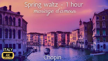 Mariage d'Amour - 1 hr (Spring Waltz) RELAXING piano for calm, sleep, study with 4K Italy
