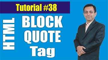 325# How to use BlockQuote Tag in HTML (Hindi) || HTML Tutorial 38