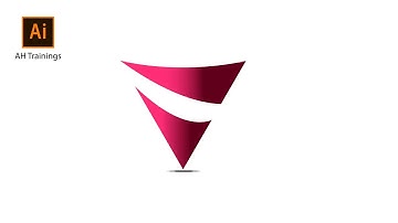 How to Make Triangle Logo in illustrator / Adobe Illustrator Tutorial By AH Trainings