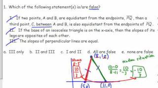 Honors Geometry Unit 4 Quiz Help