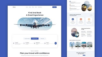HOW TO CREATE STUNNING FLIGHT BOOKING LANDING PAGE WITH HTML AND CSS | COMPLETE TUTORIAL