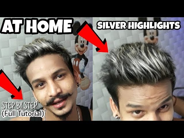 How To Highlight Silver Grey Hair (At Home) In Hindi | Platinum Hair Color  At Home | Ratan Singh - Youtube