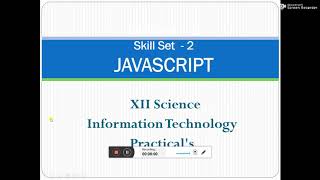 XII Science JAVASCRIPT Practical SOP1 (Part1).Please check the description for important notice. Profile