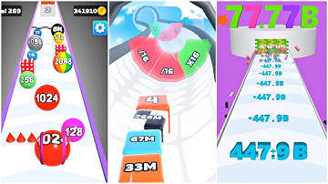 Epic 2048 Showdown – Jelly Tube Run vs Ball Merge 3D vs Number Shoot | ^4B vs 16k vs 5kB Battle