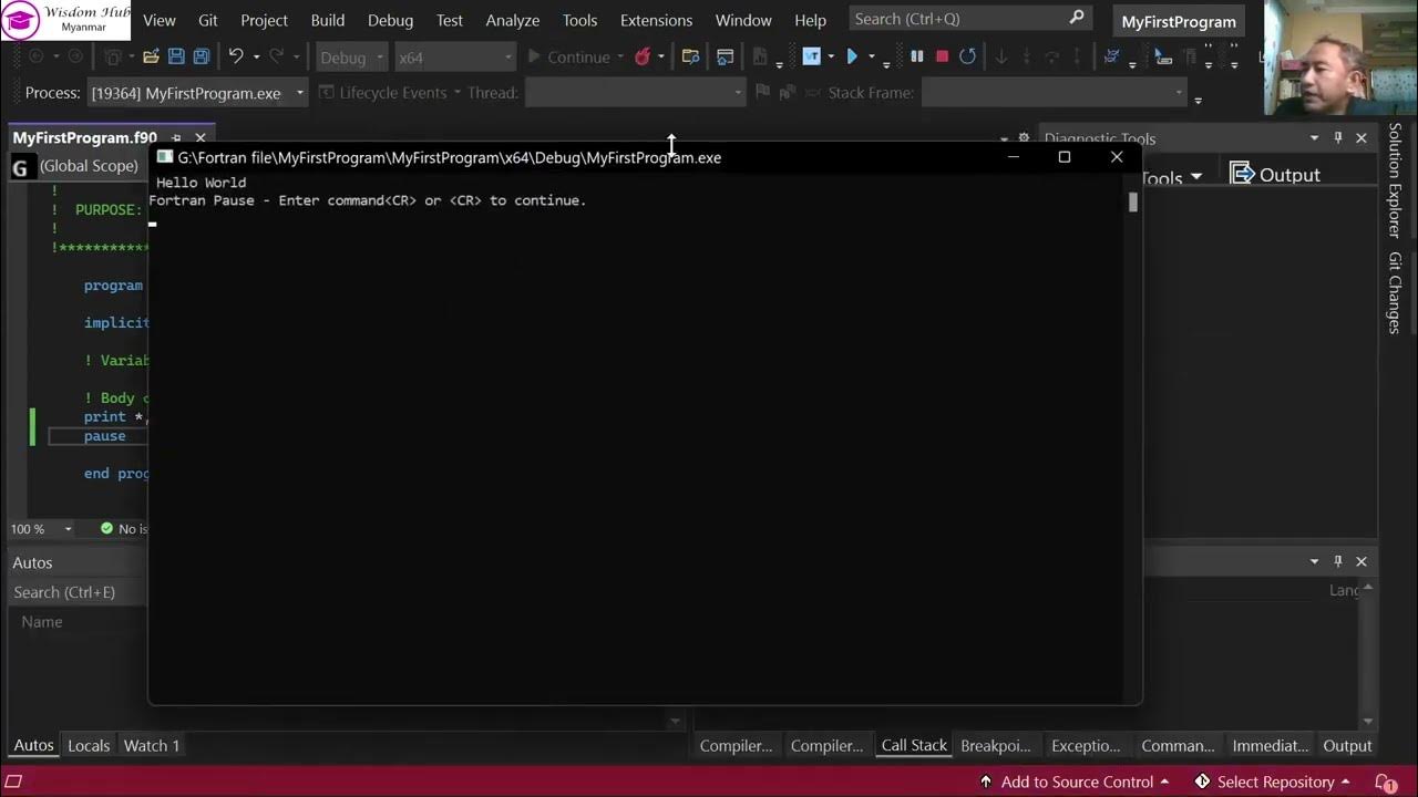 your first fortran program Intel Fortran Tutorial #2 - YouTube