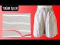 Very easy paperbag belted short cutting and sewing  tuba ler
