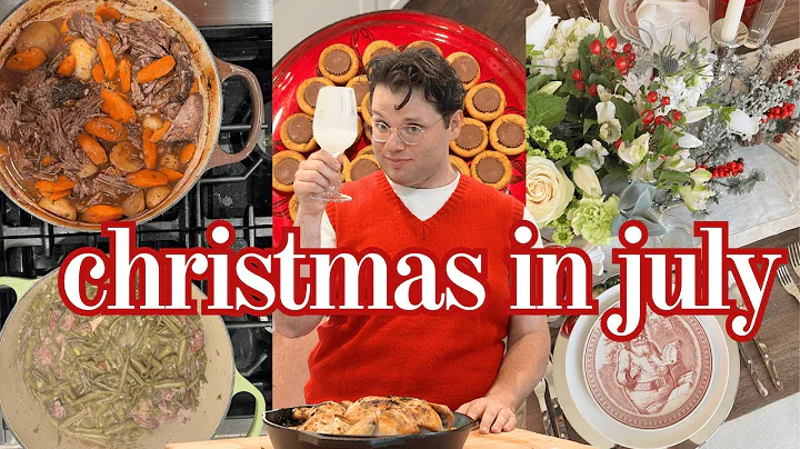 Hosting a Christmas in July Dinner Just to Feel Something | Cozy Recipes for a Big Family Dinner