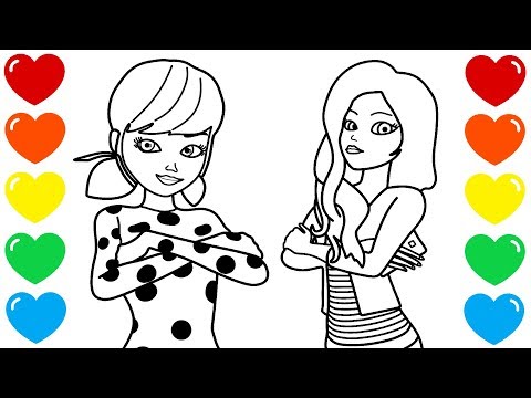 Miraculous Marinette Ladybug And Chloé Bourgeois Coloring Book For Kids