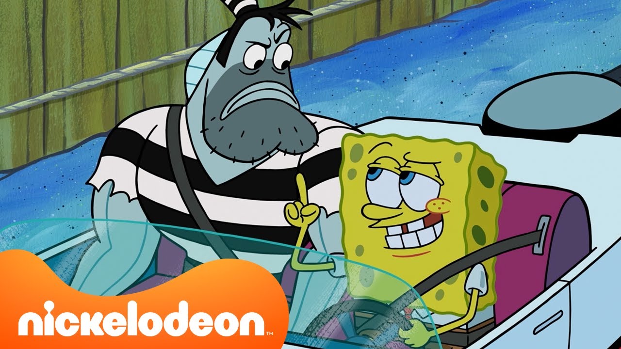 ⁣SpongeBob | SpongeBob Dikejar Polisi! 🚨 | Adegan Penuh | Nickelodeon Bahasa