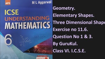 Geometry, Three Dimensional Shapes. Ex 11.6,