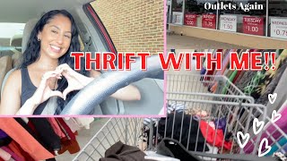 THRIFT with ME at 2 Thrift Stores &amp; OUTLETS! | Day in the Life of a Depop Seller in Atlanta