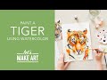 Let's Paint a Tiger | Watercolor Animal Tutorial by Sarah Cray of Let's Make Art