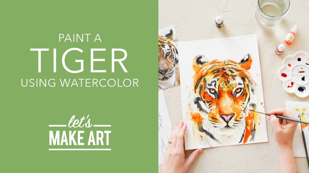 Let's Paint A Tiger | Watercolor Animal Tutorial By Sarah Cray Of Let's Make Art - Youtube