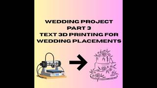 3D Printing Text: Wedding Project, Side Business, Etsy Evergreen seller