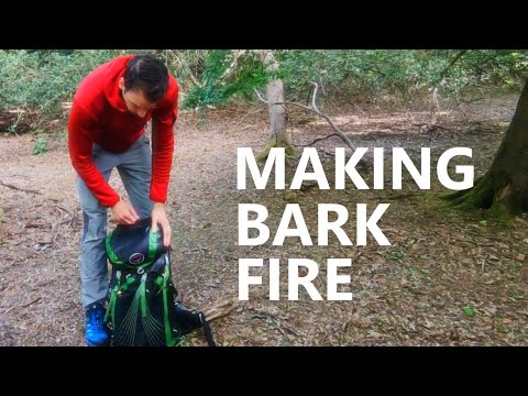 MAKING BARK FIRE I Coffee in the Woods with the BUSHBOX I SUBSCRIBERS DRAW I Birch Bark Fire