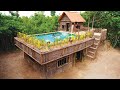 Built most beautiful forest wooden houses with garden and swimming pool