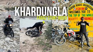 Explore KHARDUNGLA with faraz stunt rider #farazstuntrider #bikers #khardunglapass #ladakh