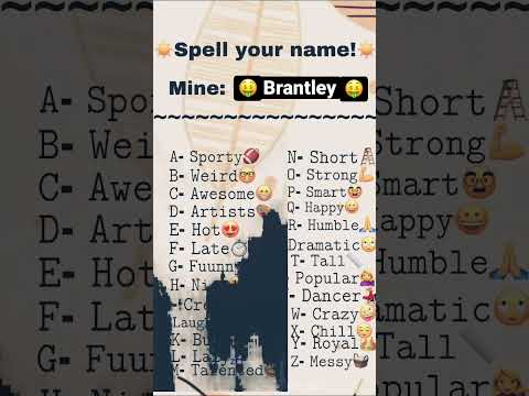 Spell your name - YouTube