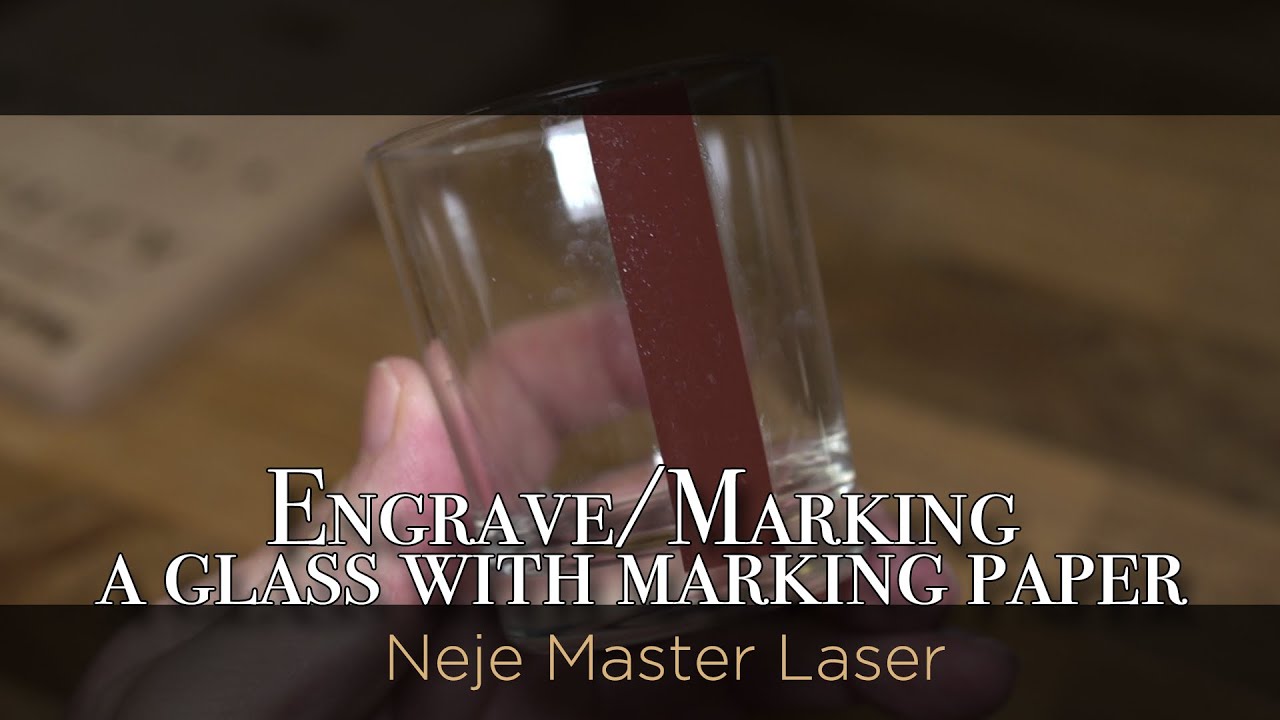 Engrave / mark a glass with marking paper - Gravieren / Markieren eines  Glases mit Markierungspapier 