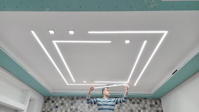 Perfil LED Pladur CARTONGESSO, techos de pladur con luces LED