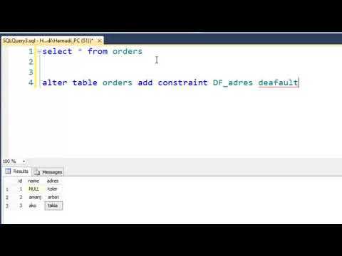 20 SQL CONSTRAINT ALTER DEFAULTSQL SERVER KURDISH TUTORIALS