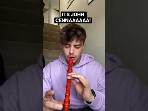 John Cena Theme Song on 1 Recorder (Chords) #shorts