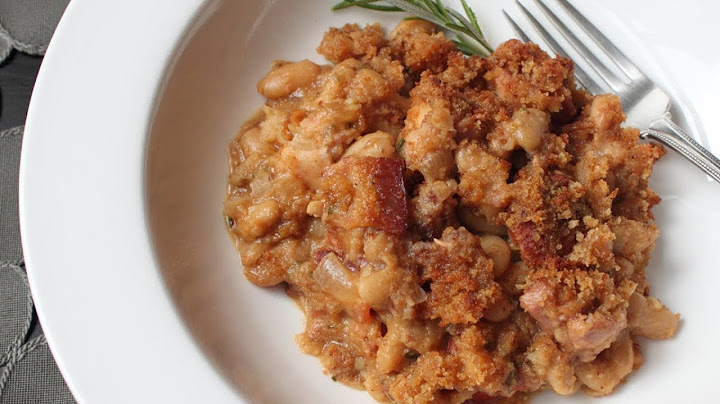 Recette rapide de cassoulet - Gratin de porc et haricots français