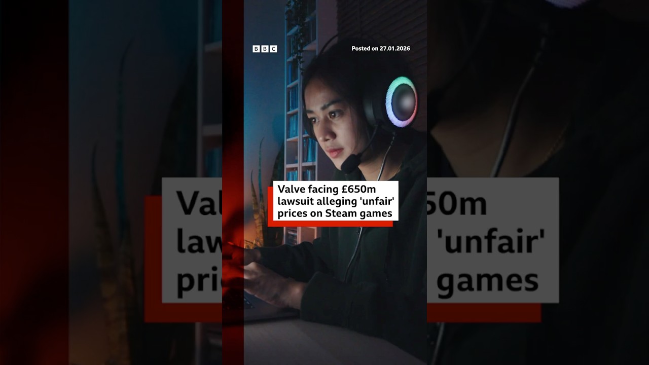 Valve facing £650m lawsuit over Steam game pricing in UK. #Valve #Gaming #BBCNews