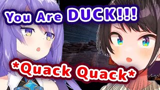 Moona Makes Subaru Quack Like A Duck During Collab【ENG Sub/Hololive】