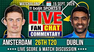 🔴 AF vs DG | Amsterdam Flames vs Dublin Guardians | 26th T20 | Live Score & Fan Commentary
