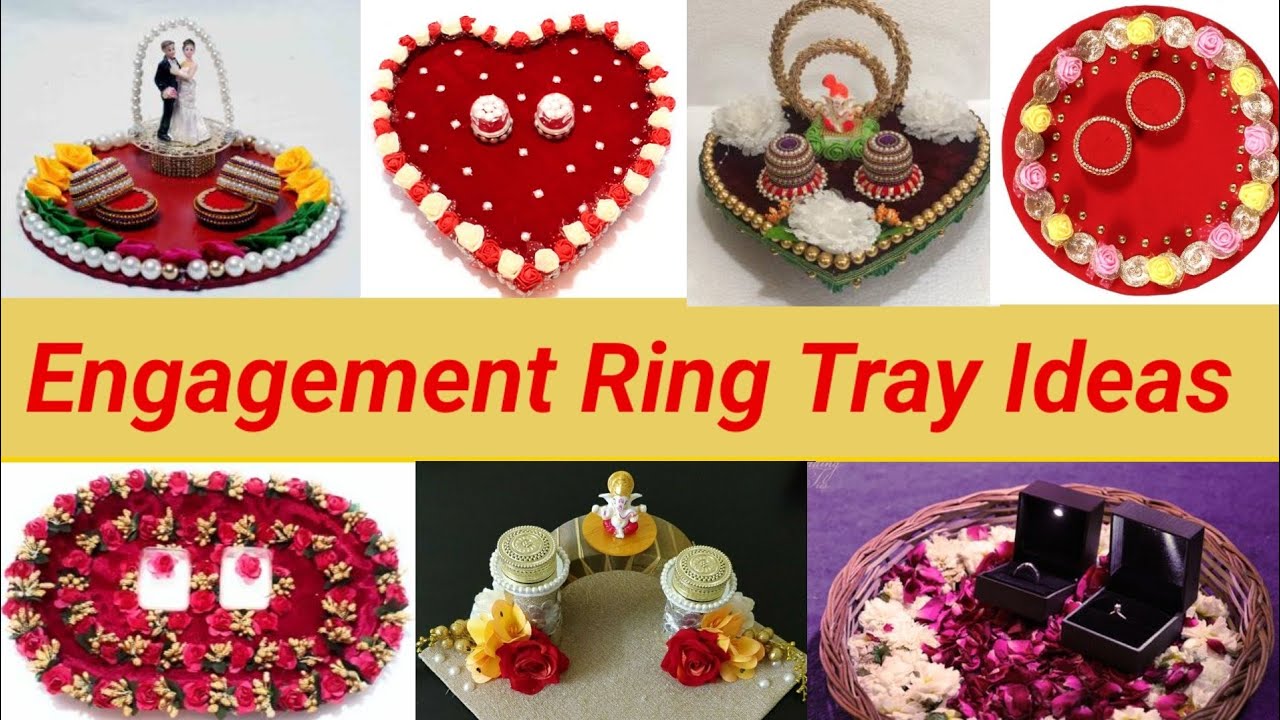 engagement platter diy at home / engagement plate decoration ideas/  engagement tray decoration ideas - YouTube