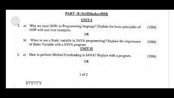 oop through java - 2nd Btech 1st semester set1 - jntuk r23 and autonomous - cse , it ,