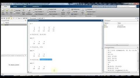 4 13 Accessing whole rows or columns using colon