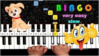 Bingo -  Slow Easy Piano Tutorial Resimi