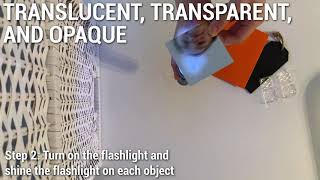 AT HOME STEM ACTIVITY: Translucent, Transparent, and Opaque Objects Net Worth