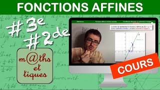 LE COURS : Fonctions affines - Troisième - Seconde