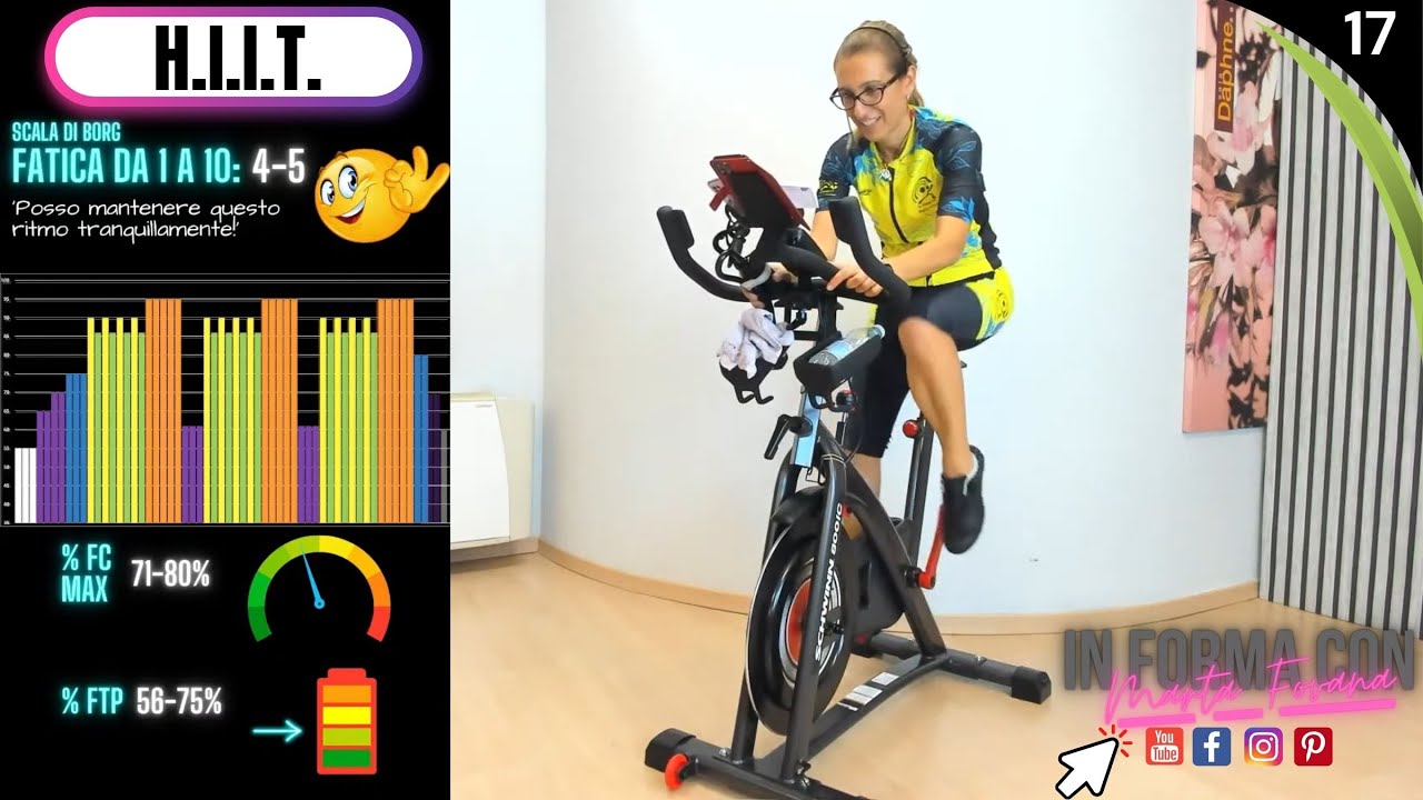 Indoor Cycling Live: HIIT Medium Length Climbing // Allenamento per Ciclismo - Lezione Spinning 17