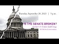 Is the Senate Broken? Former Senator Judd A. Gregg (R-NH) in Conversation  at Dartmouth