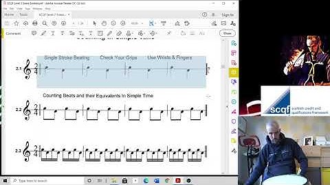 SCQF Level 2 Drumming - Counting in Simple Time TUTORIAL VIDEO